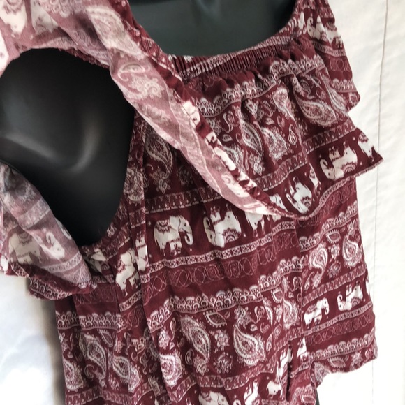 10 / $10 Rue21 crop top with frill neckline - Picture 2 of 8